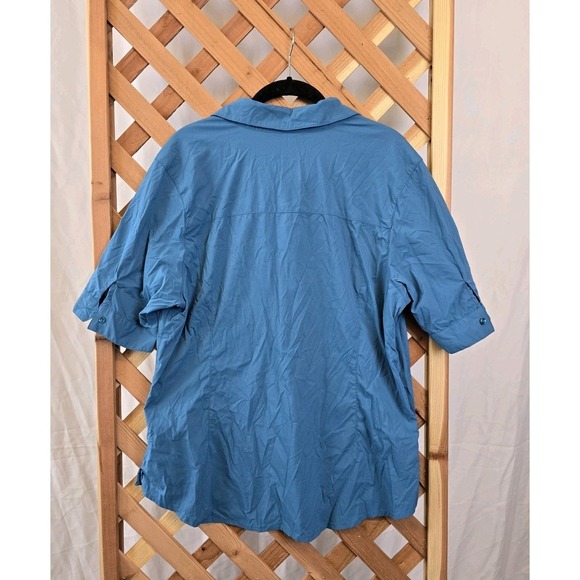 REI Women's Hiking Shirt Short sleeve - Teal - Size XL - Lightweight button down - Picture 7 of 7